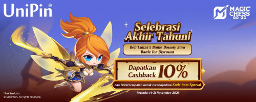 Magic Chess Go Go Selebrasi Akhir Tahun Cashback 10% dan Item Eksklusif Menantimu